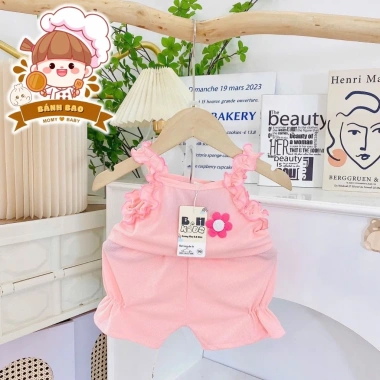 Bộ Hai Dây Thun Tăm Lạnh BH Kids Bé Gái 6‑16kg Thoải Mái Thoáng Mát Freeship Voucher 4