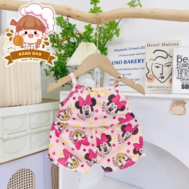 Bộ Hai Dây Thun Tăm Lạnh BH Kids Bé Gái 6‑16kg Thoải Mái Thoáng Mát Freeship Voucher 8
