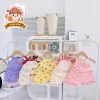 Bộ Hai Dây Vải Thun Tăm Lạnh Phối Bèo Siu Cute Đáng Iu Bé Gái 6-17kg Thoải Mái