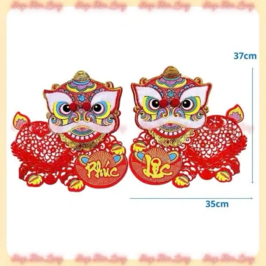 Bộ hình dán nổi NGỰA 2 chú - Trang trí Tết Bình Ngọ 2.026, phụ kiện decor cổ truyền, giá 55.000₫