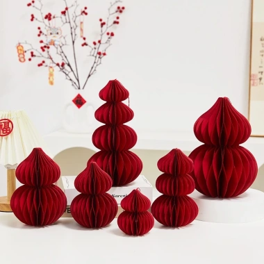 Bộ Hồ Lô Giấy Trang Trí Tết Trung Thu và Đám Cưới - Phong Thủy May Mắn Phúc Lộc Thọ Giá 22.800 VND