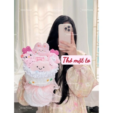 Bó hoa gấu bông Loppy Melody Kuromy Kirby – Quà tặng bạn gái Valentine, sinh nhật, giảm 20%