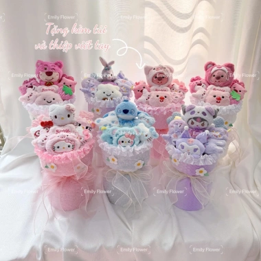 Bó hoa gấu bông Loppy Melody Kuromy Kirby – Quà tặng bạn gái Valentine, sinh nhật, giảm 20%