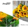 Bó Hoa Hướng Dương 4 Bông Lớn Vải Lụa Trang Trí, Cắm Giỏ Đẹp Giá 18.000₫ 3