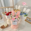 Bó hoa len 3 bông tai thỏ Soap Flower - Quà sinh nhật người yêu - 250.000 VND