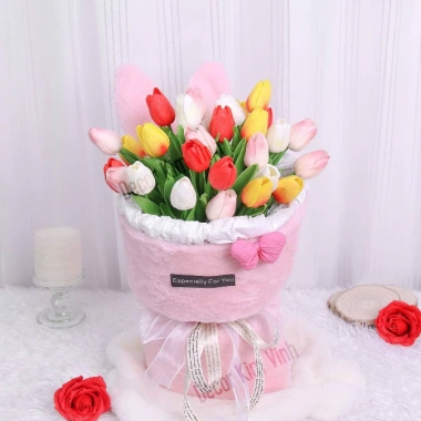 Bó Hoa Tulip Decor Kim Vinh Nhiều Màu Dễ Thương Kèm Thiệp – Sinh Nhật 129.000₫