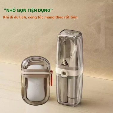 Bộ hộp đựng bàn chải & kem đánh răng du lịch, hộp xà bông cục có nắp - THEA giảm giá 44.068₫ 2