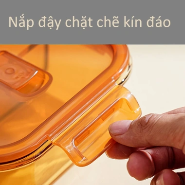 Bộ Hộp Đựng Tròn/Chữ Nhật DULICA HOUSE - Màu Hổ Phách, Thuỷ Tinh Chịu Nhiệt, 89k VND 3
