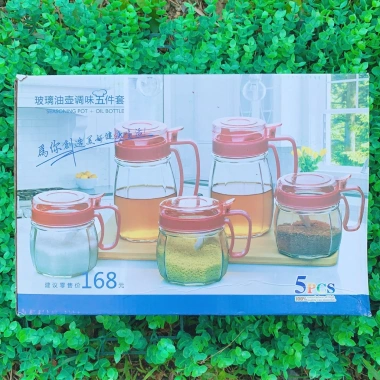 Bộ Hũ Thủy Tinh Đựng Gia Vị 6 Chai - Thiết Kế Sang Trọng, Độ Bền Cao, Giá Ưu Đãi 59.000₫