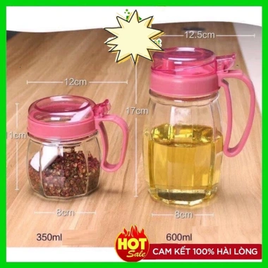 Bộ Hũ Thủy Tinh Đựng Gia Vị 6 Chai - Thiết Kế Sang Trọng, Độ Bền Cao, Giá Ưu Đãi 59.000₫