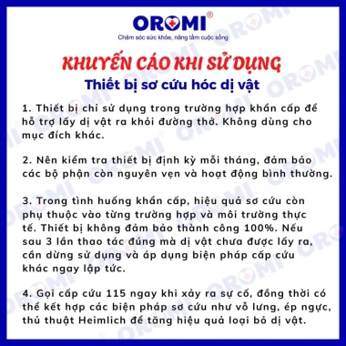 Bộ Hút Dị Vật OROMI SOS-011 - Sơ Cứu Ngợt Thở, Chống Hóc Bé & Người Lớn, 420.000₫ 7