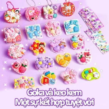 Bộ Kem Keo Dán Thẻ Đồ Chơi Trẻ Em, Hộp Lưu Trữ Ba Lớp - Quà Tặng Giá 71.000 VNĐ 6