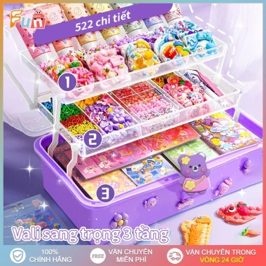 Bộ Kem Keo Dán Thẻ Goo Đồ Chơi Trẻ Em Hộp Lưu Trữ 3 Lớp Cao Cấp Quà Tặng Sáng Tạo
