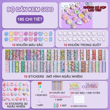 Bộ Kem Keo Dán Thẻ Goo Đồ Chơi Trẻ Em Hộp Lưu Trữ 3 Lớp Cao Cấp Quà Tặng Sáng Tạo