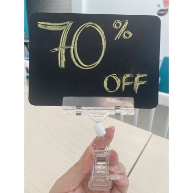 Bộ kẹp bảng giá A6 siêu thị - Ghi sale, giảm giá, viết xóa, tái dùng - 17.900đ