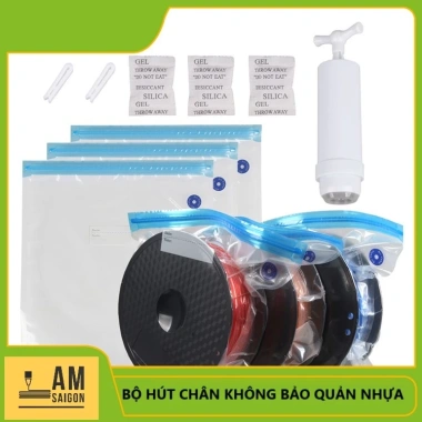 Bộ KIT Hút Chân Không Nylon Bảo Quản 3D PLA ABS TPU - Túi Hút Không Khô, Giá 110.000₫