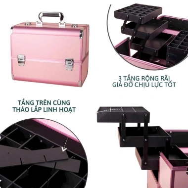 Bộ Làm Nail Cao Cấp 4 Món Gel – Máy Hơ UV/LED, Máy Mài, Vali Sang Trọng, Giá 499k
