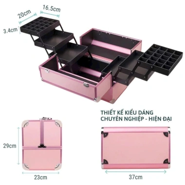 Bộ Làm Nail Cao Cấp 4 Món Gel – Máy Hơ UV/LED, Máy Mài, Vali Sang Trọng, Giá 499k