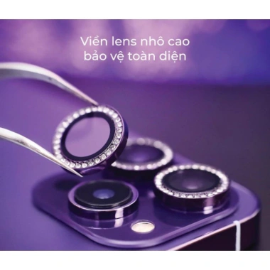 Bộ lens đính đá kim cương bảo vệ camera iPhone 11/12/13/14 Pro Max KTMStore - Giá ưu đãi 30.000đ