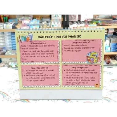 Bộ Lịch Tổng Hợp Công Thức Toán Tiểu Học Cấp 1 - Kiến Thức Đầy Đủ, Giá Ưu Đãi 129k 3