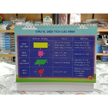 Bộ Lịch Tổng Hợp Công Thức Toán Tiểu Học Cấp 1 - Kiến Thức Đầy Đủ, Giá Ưu Đãi 129k 4