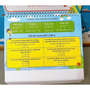 Bộ Lịch Tổng Hợp Công Thức Toán Tiểu Học Cấp 1 - Kiến Thức Đầy Đủ, Giá Ưu Đãi 129k 7