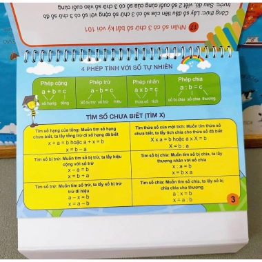 Bộ Lịch Tổng Hợp Công Thức Toán Tiểu Học Cấp 1 - Kiến Thức Đầy Đủ, Giá Ưu Đãi 129k 8