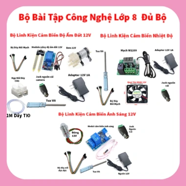Bộ Linh Kiện Cảm Biến Nhiệt Độ, Độ Ẩm, Ánh Sáng Bài Tập Sách Lớp 8 - Giá 148,597₫