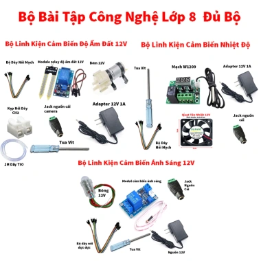 Bộ Linh Kiện Cảm Biến Nhiệt Độ, Độ Ẩm, Ánh Sáng cho Bài Tập Sách Công Nghệ Lớp 8 - Giá chỉ 148.597 VND