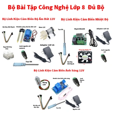 Bộ Linh Kiện Cảm Biến Nhiệt Độ, Độ Ẩm, Ánh Sáng cho Bài Tập Sách Công Nghệ Lớp 8 - Giá chỉ 148.597 VND 2