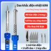 Bộ Mỏ Hàn 60W, Dao Cắt Nhiệt, Tặng 5 Lưỡi & 2 Kẹp - Máy Hàn Thiếc Cho Linh Kiện 10
