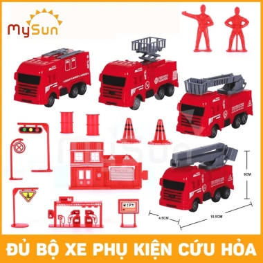Bộ mô hình xe đồ chơi công trình MySun cho bé trai – Cần cẩu, Xe Ben, Xe Tải, Trộn bê tông, Giá ưu đãi 99.000đ