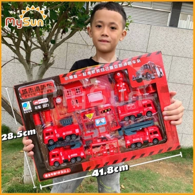 Bộ mô hình xe đồ chơi công trình MySun cho bé trai – Cần cẩu, Xe Ben, Xe Tải, Trộn bê tông, Giá ưu đãi 99.000đ