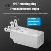 Bộ mở rộng ổ cắm tường 3 trong 1 Koqzm Adapter US Mexico Canada 125 độ du lịch 2