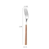 Bộ muỗng nĩa dao cán giả gỗ phong cách Tây Âu, thép không gỉ sáng bóng - 12.900₫ 6