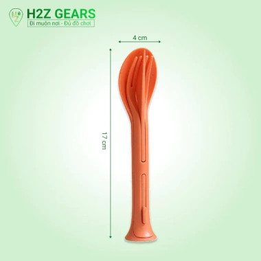 Bộ muỗng nĩa dao nhựa 3 trong 1 gấp gọn, tách rời đa năng cho du lịch dã ngoại Giá chỉ 25.000đ 2