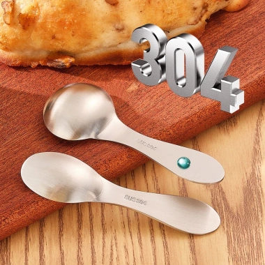 Bộ muỗng nĩa đồ tráng miệng thép không gỉ 304 cho bé an toàn không gỉ giá ưu đãi 24.255 VND 3