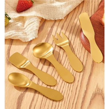 Bộ muỗng nĩa đồ tráng miệng thép không gỉ 304 cho bé an toàn không gỉ giá ưu đãi 24.255 VND 4