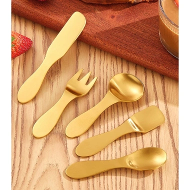Bộ muỗng nĩa đồ tráng miệng thép không gỉ 304 cho bé an toàn không gỉ giá ưu đãi 24.255 VND 6