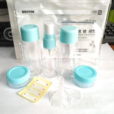 Bộ mỹ phẩm du lịch 7 món, 5 chai silicone trong suốt đa năng, siêu gọn, giá 21.900₫ 4