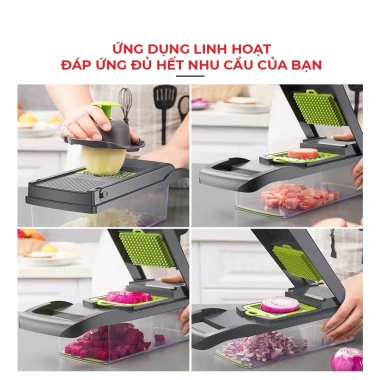 Bộ nạo rau củ 16in1 - Lưỡi dao inox không gỉ, tiện dụng, an toàn, chỉ 97.960₫ 5