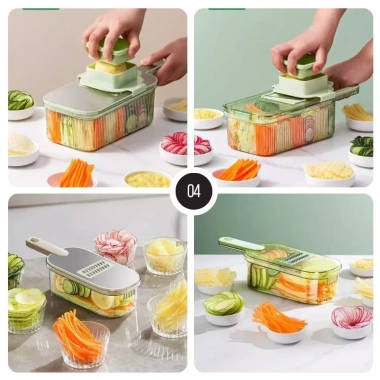 Bộ nạo sợi rau củ đa năng FEEKA 6 lưỡi dao - Đồ bào rau củ cao cấp, gọn nhẹ, giảm giá 205.000₫ 9