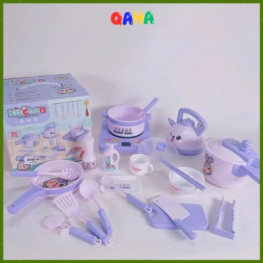 Bộ Nấu Ăn Thỏ Tím Cỡ Lớn 21 Chi Tiết, Bếp Điện, Đồ Chơi Siêu Thị QaHa, Giá Ưu Đãi 143k