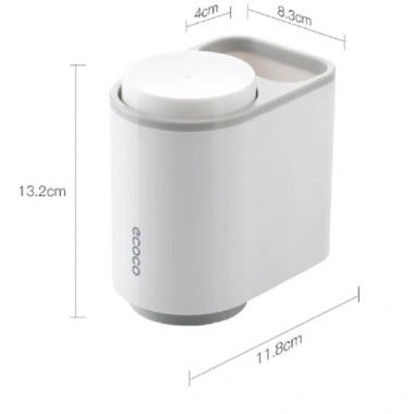 Bộ nhả kem Ecoco cao cấp mini gọn, ống cầm, cốc dán tường siêu chắc - 79.000₫