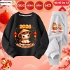 Bộ Nỉ Tết GoGo Baby Đồ Bé Trai Bé Gái Vải Nỉ Da Cá In Hình Chúc Mừng Năm Mới Bính Ngọ - 243k 8