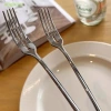 Bộ nĩa ăn tráng miệng salad thép không gỉ tay cầm dài phong cách Hàn Quốc - Giá chỉ 8.680đ 4
