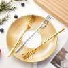 Bộ nĩa ăn tráng miệng salad thép không gỉ tay cầm dài phong cách Hàn Quốc - Giá chỉ 8.680đ 6