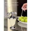 Bộ nĩa xiên trái cây inox không gỉ và hũ đựng nĩa gốm sứ viền bạc bàn phòng khách, giá ưu đãi 205.000₫ 5