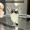 Bộ nĩa xiên trái cây inox không gỉ và hũ đựng nĩa gốm sứ viền bạc bàn phòng khách, giá ưu đãi 205.000₫ 7