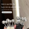 Bộ nĩa xiên trái cây inox không gỉ và hũ đựng nĩa gốm sứ viền bạc bàn phòng khách, giá ưu đãi 205.000₫ 9